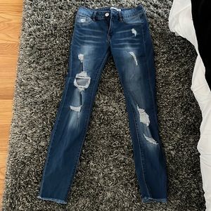 Refuge distressed skinny jeans size 0